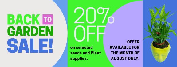 Horizontal plant sale banner